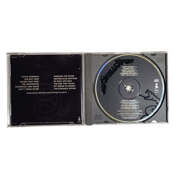 Metallica Black Album Tested CD 1991 1st US Press 61113-2 Elektra Pre-owned - Picture 1 of 6